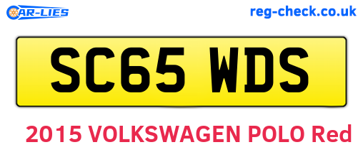 SC65WDS are the vehicle registration plates.