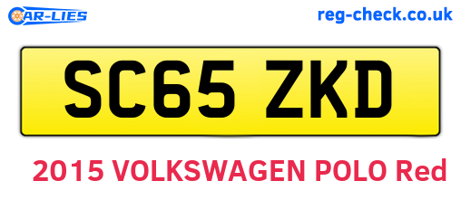 SC65ZKD are the vehicle registration plates.