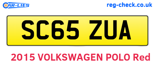 SC65ZUA are the vehicle registration plates.