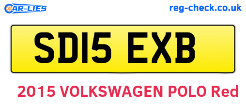 SD15EXB are the vehicle registration plates.