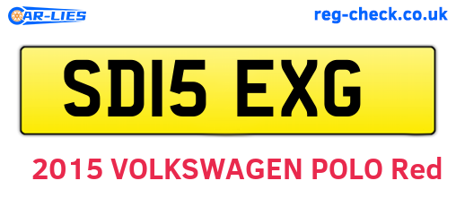 SD15EXG are the vehicle registration plates.