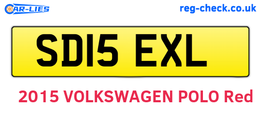 SD15EXL are the vehicle registration plates.