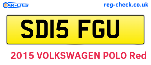 SD15FGU are the vehicle registration plates.