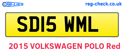 SD15WML are the vehicle registration plates.