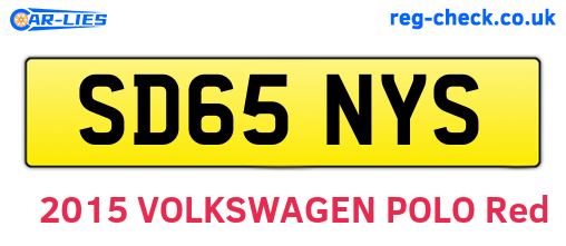 SD65NYS are the vehicle registration plates.