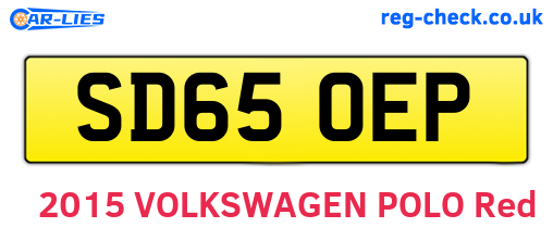 SD65OEP are the vehicle registration plates.