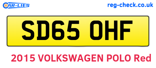 SD65OHF are the vehicle registration plates.