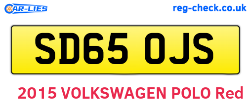 SD65OJS are the vehicle registration plates.