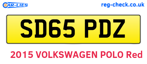 SD65PDZ are the vehicle registration plates.