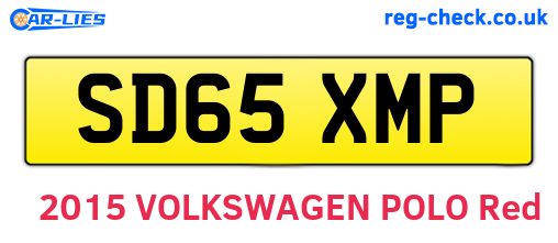 SD65XMP are the vehicle registration plates.