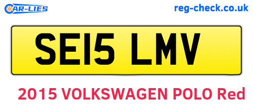 SE15LMV are the vehicle registration plates.