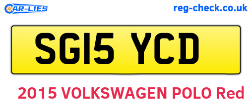 SG15YCD are the vehicle registration plates.