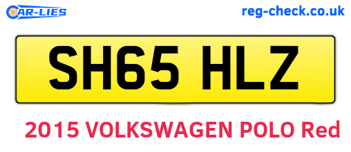 SH65HLZ are the vehicle registration plates.