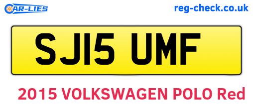 SJ15UMF are the vehicle registration plates.