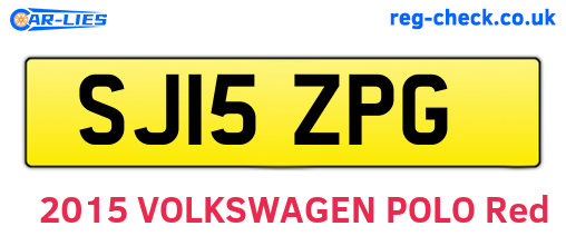 SJ15ZPG are the vehicle registration plates.