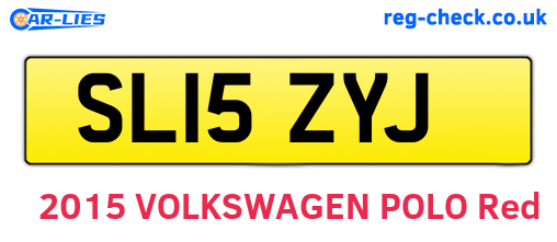 SL15ZYJ are the vehicle registration plates.