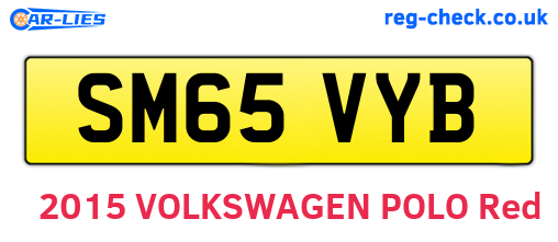 SM65VYB are the vehicle registration plates.