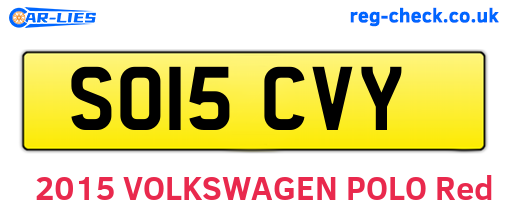 SO15CVY are the vehicle registration plates.