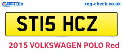 ST15HCZ are the vehicle registration plates.