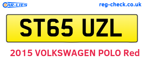 ST65UZL are the vehicle registration plates.