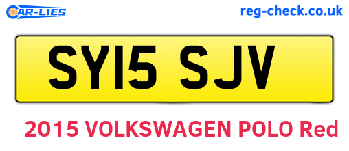 SY15SJV are the vehicle registration plates.