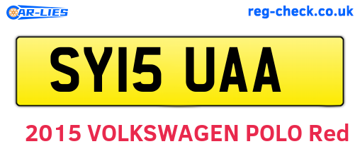 SY15UAA are the vehicle registration plates.