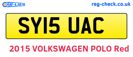 SY15UAC are the vehicle registration plates.