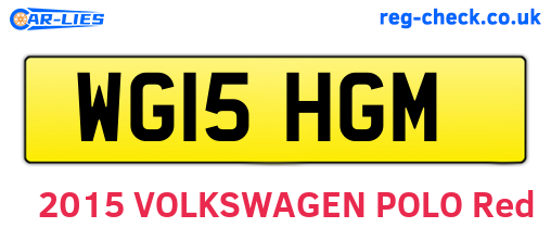 WG15HGM are the vehicle registration plates.