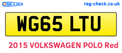 WG65LTU are the vehicle registration plates.