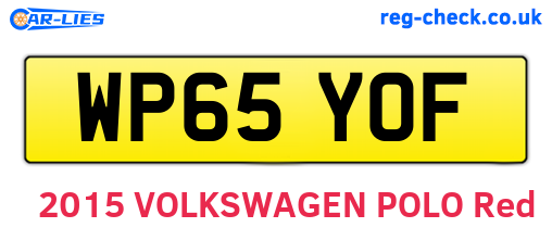 WP65YOF are the vehicle registration plates.
