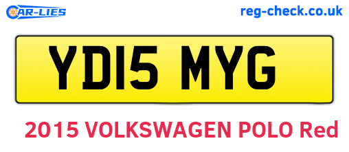 YD15MYG are the vehicle registration plates.