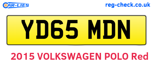 YD65MDN are the vehicle registration plates.