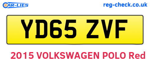 YD65ZVF are the vehicle registration plates.