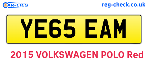 YE65EAM are the vehicle registration plates.