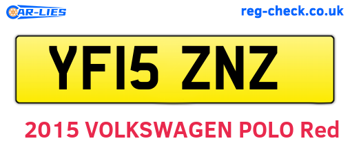 YF15ZNZ are the vehicle registration plates.