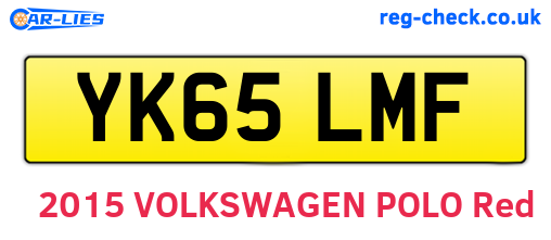 YK65LMF are the vehicle registration plates.