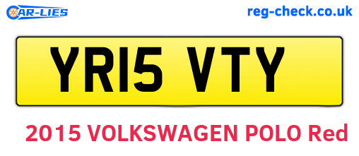 YR15VTY are the vehicle registration plates.