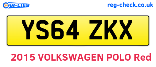 YS64ZKX are the vehicle registration plates.