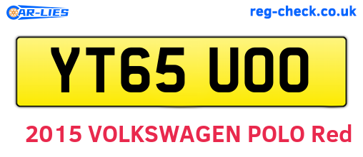 YT65UOO are the vehicle registration plates.