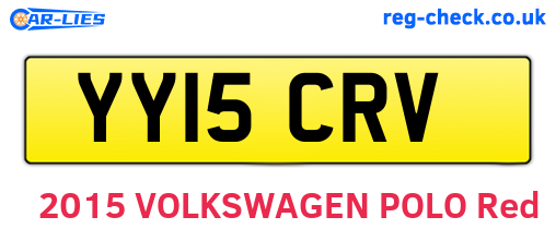 YY15CRV are the vehicle registration plates.