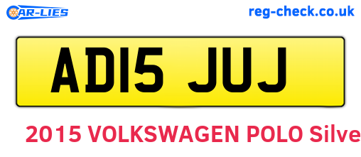 AD15JUJ are the vehicle registration plates.
