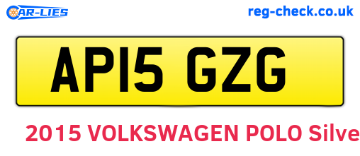 AP15GZG are the vehicle registration plates.