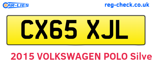 CX65XJL are the vehicle registration plates.