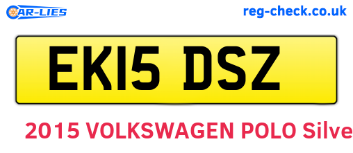 EK15DSZ are the vehicle registration plates.