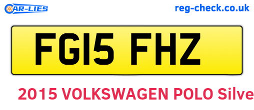 FG15FHZ are the vehicle registration plates.