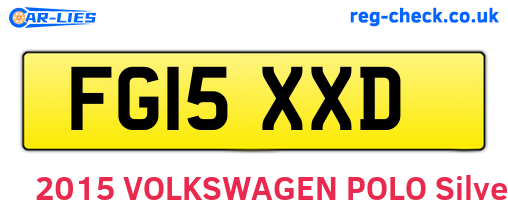 FG15XXD are the vehicle registration plates.