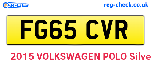 FG65CVR are the vehicle registration plates.