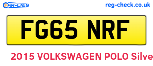 FG65NRF are the vehicle registration plates.