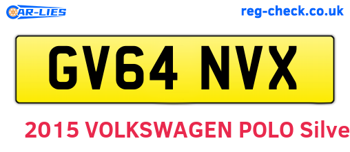 GV64NVX are the vehicle registration plates.