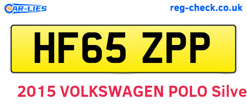 HF65ZPP are the vehicle registration plates.